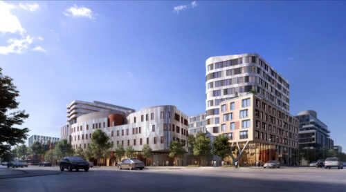 Rendering of Dream's Indigenous Hub located in the Canary District, Toronto, ON